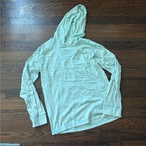 Johnnie-o kids white long sleeve tee shirt with hood